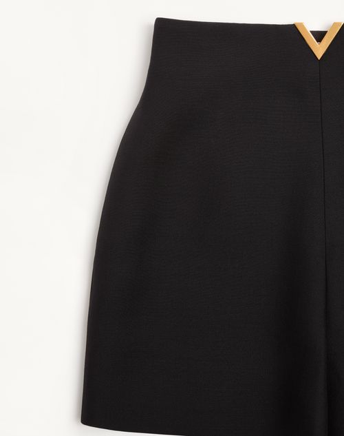 Valentino - Crepe Couture Shorts - Black - Woman - Trousers And Shorts